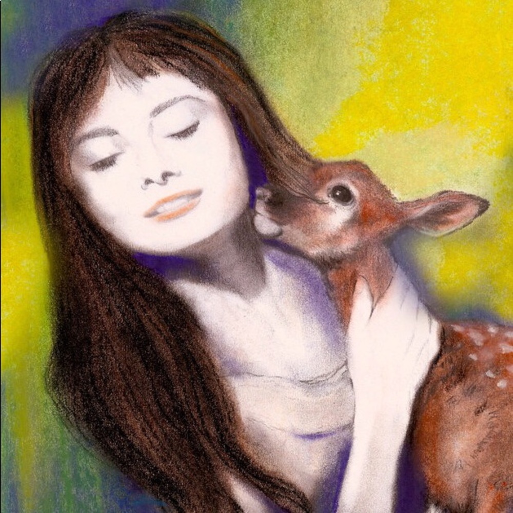 Audrey & Pippin print by Connie Troupe